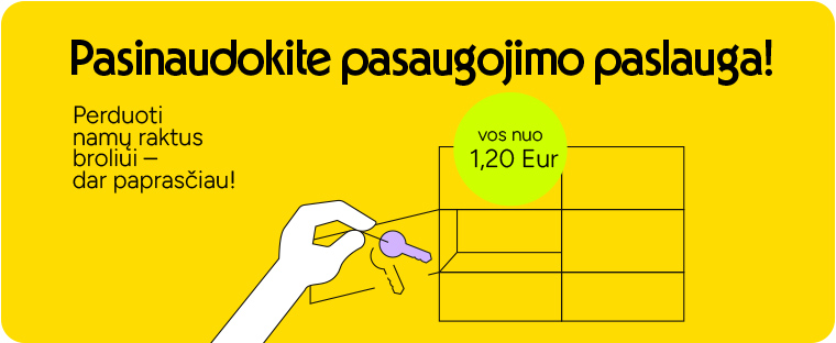 Pasinaudokite pasaugojimo paslauga vos nuo 1.20 eur